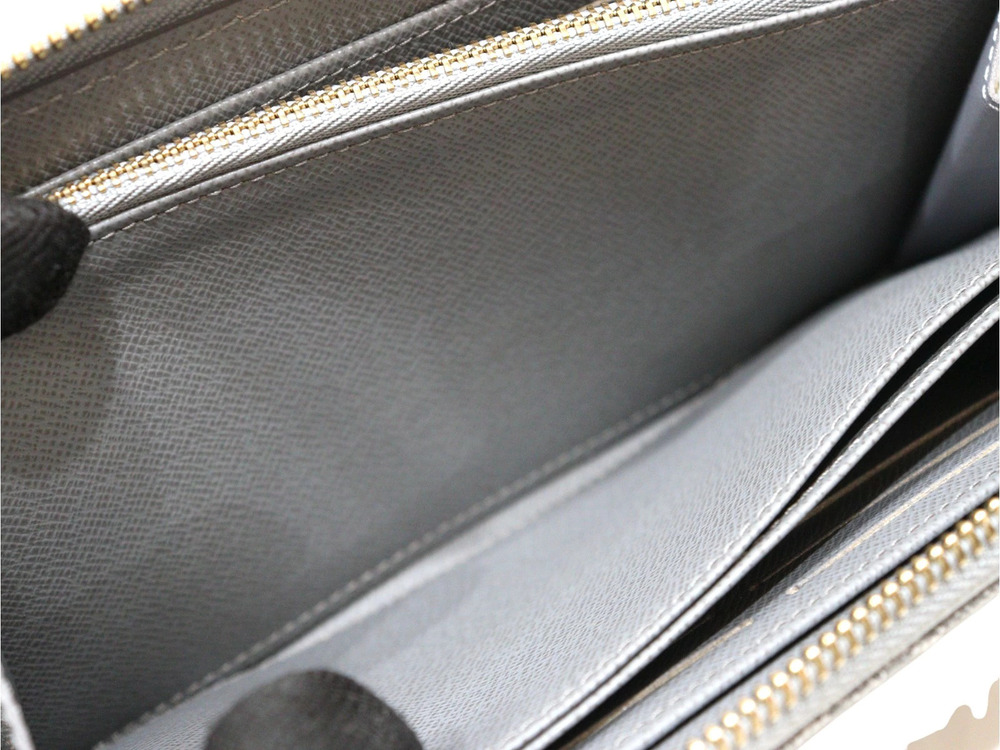 LOUIS VUITTON Zippy Wallet Monogram Denim Long Gray LV